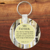 Christelijke bijbelversie vaderdag sleutelhanger (Voorkant)