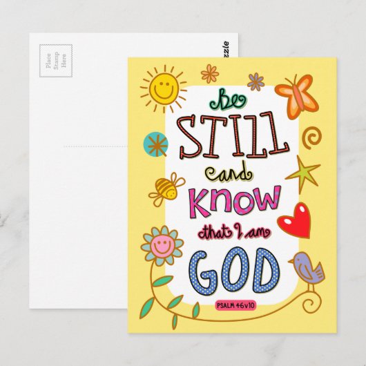 Christelijke Bijbelversie van de tekstmodule Bijbe Briefkaart (Voorkant / Achterkant)