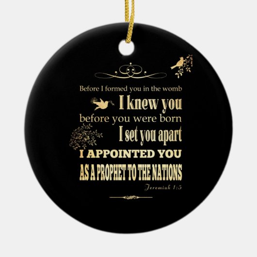 Christelijke Bijbelversie van Scripts - Jeremiah 1 Keramisch Ornament (Voorkant)