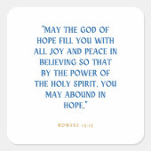 Christelijke bijbelversie vierkante sticker (Voorkant)