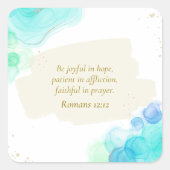 Christelijke bijbelversie vierkante sticker (Voorkant)