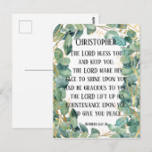 Christelijke bijbelverslindende eloeptusbladeren briefkaart (Voorkant / Achterkant)