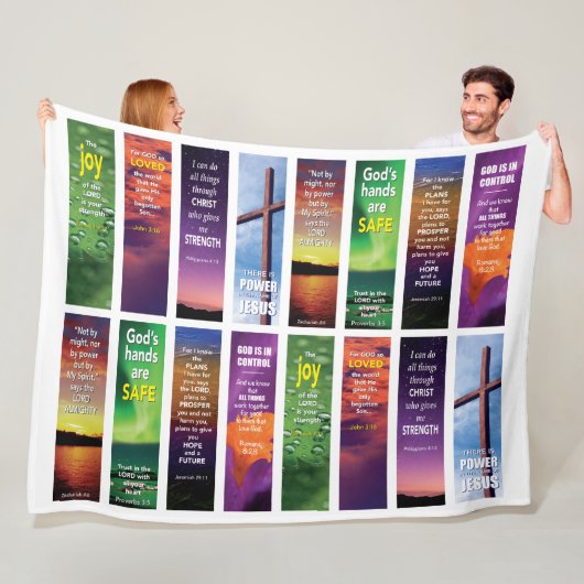 Christelijke Bijbelverzen Fleece Deken (In situ)
