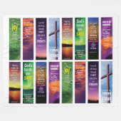 Christelijke Bijbelverzen Fleece Deken (Voorkant (Horizontaal))