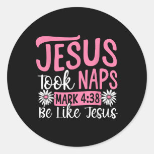 Christelijke Bijbelverzen Geloof God Pun Jezus nam Ronde Sticker