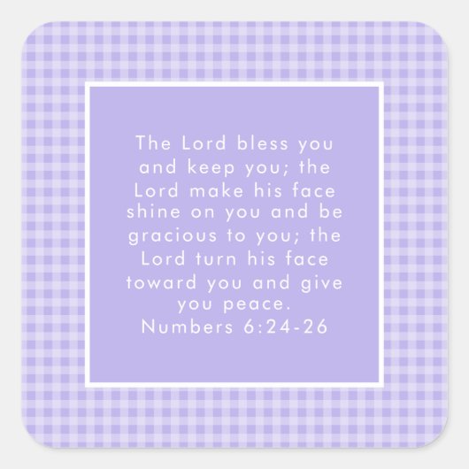 Christelijke Bijbelverzen Kunst Vierkante Sticker (Voorkant)