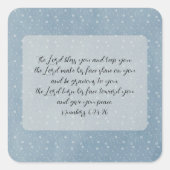 Christelijke Bijbelverzen Kunst Vierkante Sticker (Voorkant)