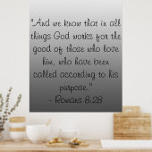 Christelijke Bijbelverzen Poster (Keuken)