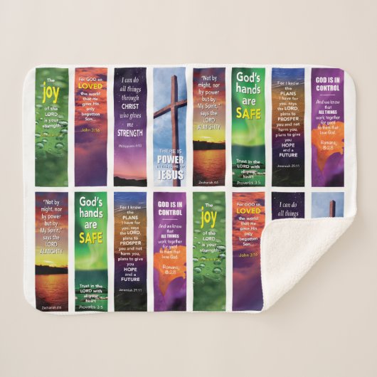 Christelijke Bijbelverzen Sherpa Deken (Voorkant (horizontaal))