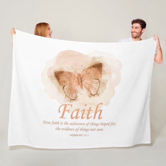 Christelijke bijbelvlinder voor vrouwen: Faith Fleece Deken (In situ)