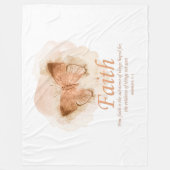 Christelijke bijbelvlinder voor vrouwen: Faith Fleece Deken (Voorkant)
