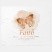 Christelijke bijbelvlinder voor vrouwen: Faith Fleece Deken (Voorkant (Horizontaal))