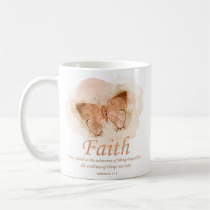 Christelijke bijbelvlinder voor vrouwen: Faith Koffiemok