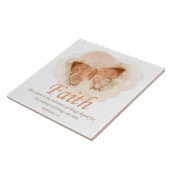 Christelijke bijbelvlinder voor vrouwen: Faith Tegeltje (Zijkant)