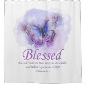 Christelijke bijbelvlinder voor vrouwen: Gezegend Douchegordijn (Voorkant)