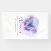 Christelijke bijbelvlinder voor vrouwen: Gezegend Spandoek (Horizontaal)