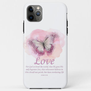 Christelijke bijbelvlinder voor vrouwen: Liefde Case-Mate iPhone Case