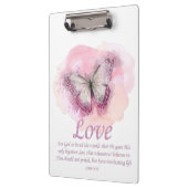 Christelijke bijbelvlinder voor vrouwen: Liefde Klembord (Links)