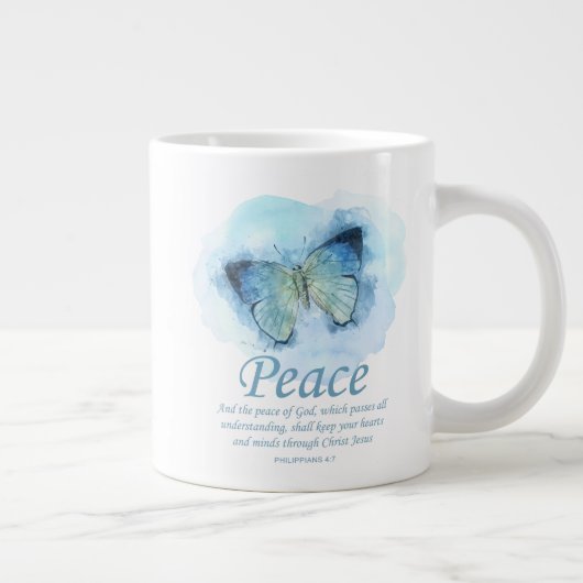Christelijke bijbelvlinder voor vrouwen: Vrede Grote Koffiekop (Rechts)