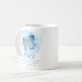 Christelijke bijbelvlinder voor vrouwen: Vrede Koffiemok (Voorkant links)