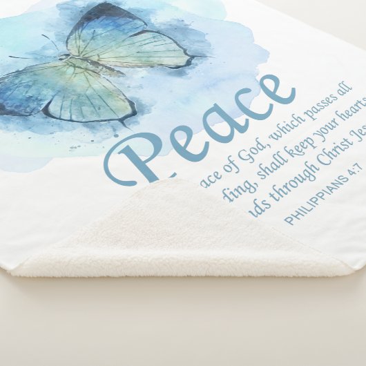 Christelijke bijbelvlinder voor vrouwen: Vrede Sherpa Deken (3/4)