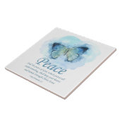 Christelijke bijbelvlinder voor vrouwen: Vrede Tegeltje (Zijkant)