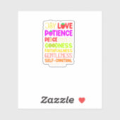 Christelijke bijbelvruchten van de gedistilleerde  sticker (Vel)