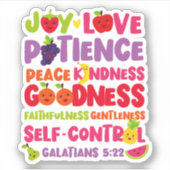 Christelijke bijbelvruchten van de gedistilleerde  sticker (Voorkant)