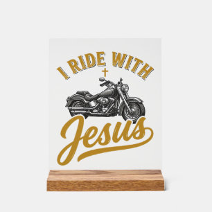 Christelijke Biker Ik Rijd Met Jezus Vintage Motor Acryl Bord