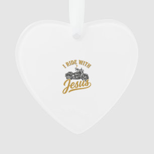 Christelijke Biker Ik Rijd Met Jezus Vintage Motor Ornament