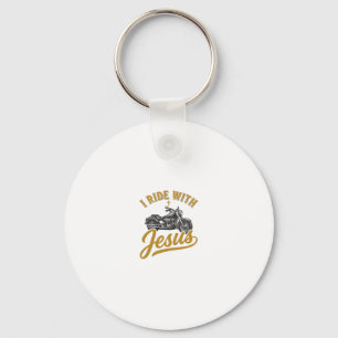 Christelijke Biker Ik Rijd Met Jezus Vintage Motor Sleutelhanger