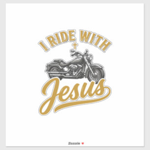 Christelijke Biker Ik Rijd Met Jezus Vintage Motor Sticker