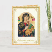 Christelijke Birthday Orthodox Byzantine Virgin Ma Kaart (Voorkant)