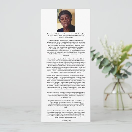 Christelijke Black History Kaart (Staand voorkant)