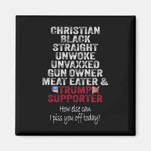 Christelijke Black Straight Trump-supporter Ontwaa Magneet