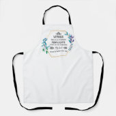 Christelijke Blauwe Floral Wreath Schort (Voorkant)