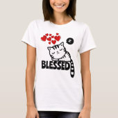 CHRISTELIJKE BLESSED CAT T-SHIRTS-T - SHIRTS (Voorkant)