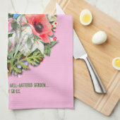 Christelijke BLOEI WAAR JE BENT GEPLANT Roze Bloem Theedoek (Quarter Fold)