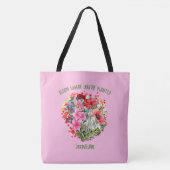 Christelijke BLOEI WAAR JE BENT GEPLANT Roze Bloem Tote Bag (Voorkant)
