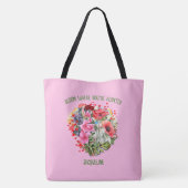 Christelijke BLOEI WAAR JE BENT GEPLANT Roze Bloem Tote Bag (Achterkant)