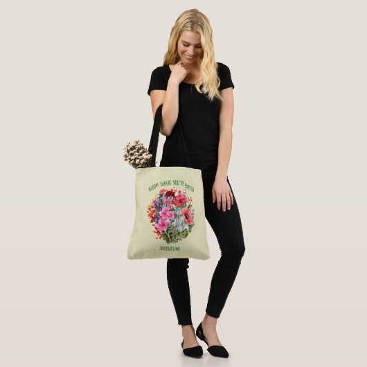Christelijke BLOEI WAAR JE GEPLANT BENT Gele Bloem Tote Bag (Op model)