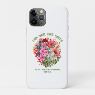 Christelijke BLOEI WAAR U BENT GEPLANT Bloemen Case-Mate iPhone Case