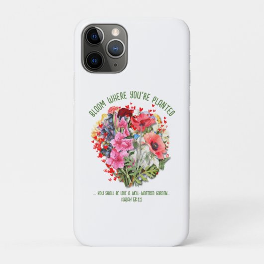 Christelijke BLOEI WAAR U BENT GEPLANT Bloemen Case-Mate iPhone Case (Achterkant)