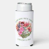 Christelijke BLOEI WAAR U BENT GEPLANT Bloemen Pla Seltzer Blikjeskoeler (Seltzer Achterkant)