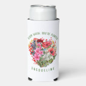 Christelijke BLOEI WAAR U BENT GEPLANT Bloemen Pla Seltzer Blikjeskoeler (Seltzer Voorkant)