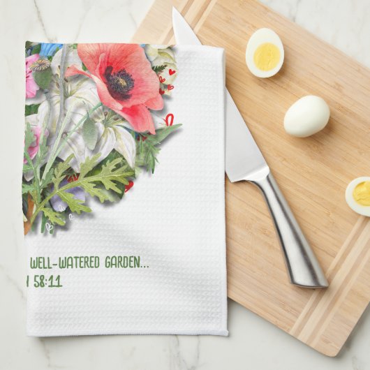 Christelijke BLOEI WAAR U BENT GEPLANT Bloemen Pla Theedoek (Quarter Fold)