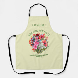 Christelijke BLOEI WAAR U BENT GEPLANT Bloemen Schort