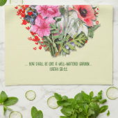 Christelijke BLOEI WAAR U BENT GEPLANT Bloemen Theedoek (Gevouwen)