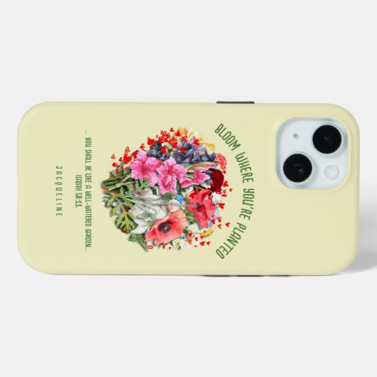 CHRISTELIJKE BLOEI WAAR U BENT GEPLANT BLOEMENNAAM Case-Mate iPhone CASE (Achterkant (horizontaal))