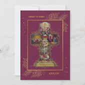 Christelijke Bloemen Cross Paaswandeling Egg Hunt Kaart (Voorkant)